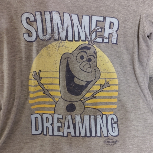 Frozen's Olaf Summer Dreaming V Neck T-Shirt - Picture 2 of 4